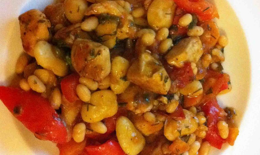 Острая курица по-средиземноморски