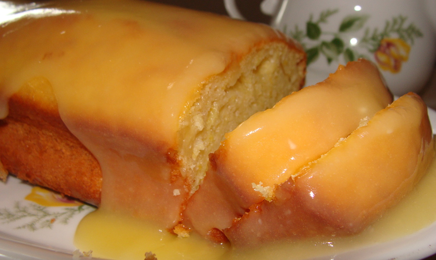 Лимонный кекс с лимонным курдом