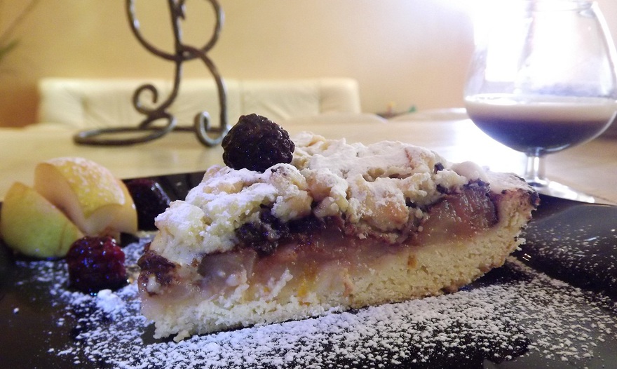 Грушевый пирог с шоколадом