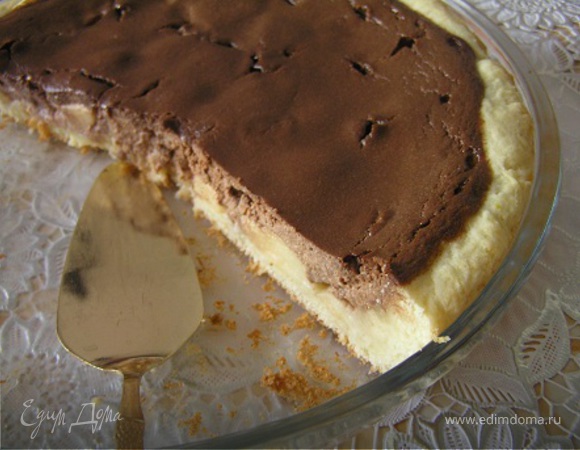 Творожно-шоколадный тарт с дыней