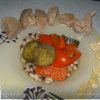 Свинина бальзамик с пикантным соусом и фасолью с овощами