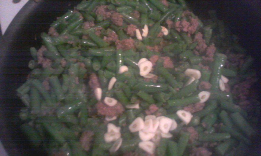 Стручковая фасоль "по-флотски".