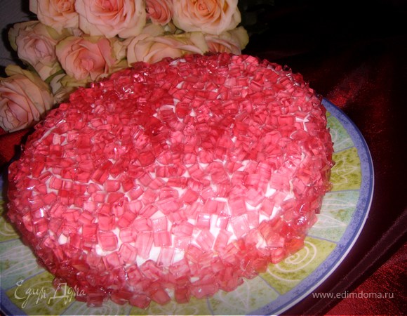 Торт "Розовый кристалл"