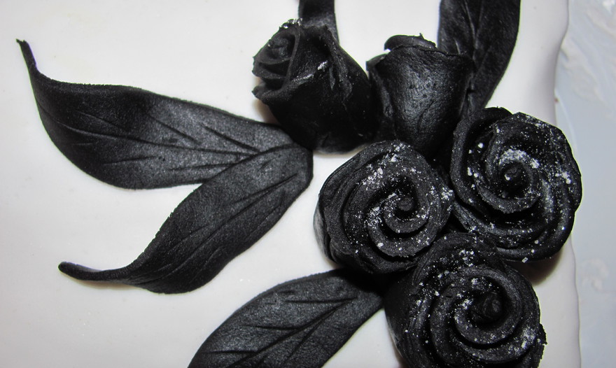 Торт "Черная роза"