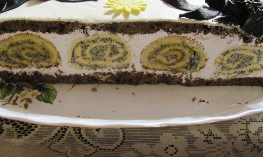 Торт "Черная роза"