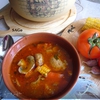 Томлёный томатный суп с индейкой
