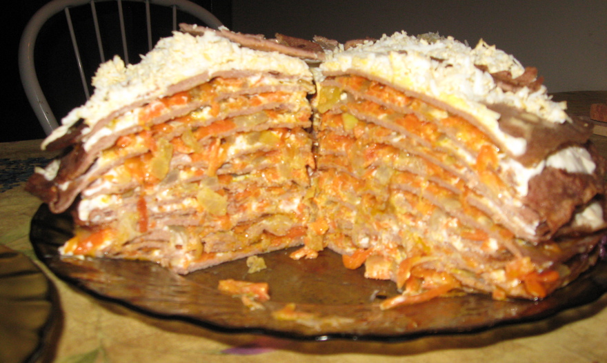 Печеночный тортик