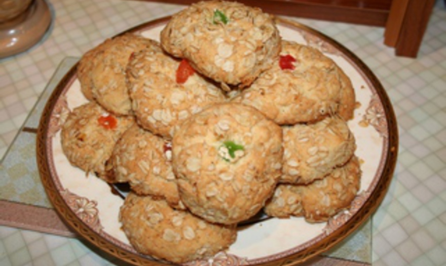 Овсяное печенье с цукатами