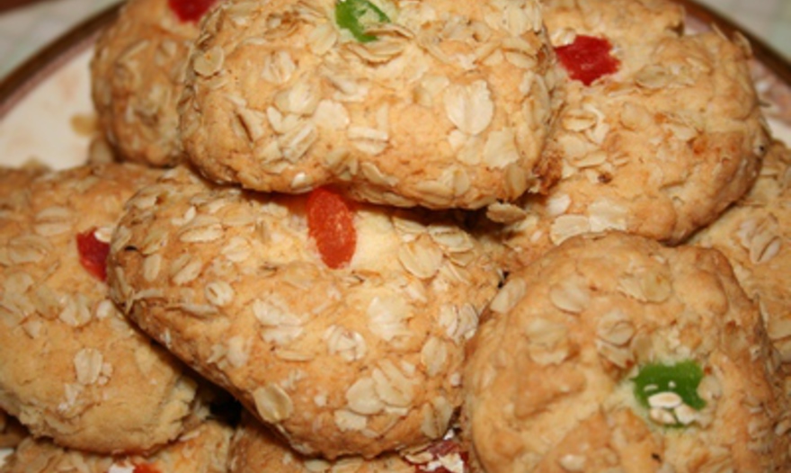 Овсяное печенье с цукатами