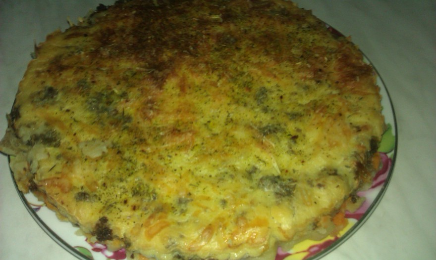 " Сердечная " запеканка с сыром и сливочным соусом