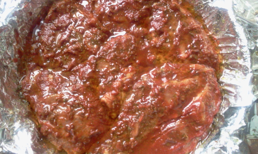 Мясо в сметанном соусе...