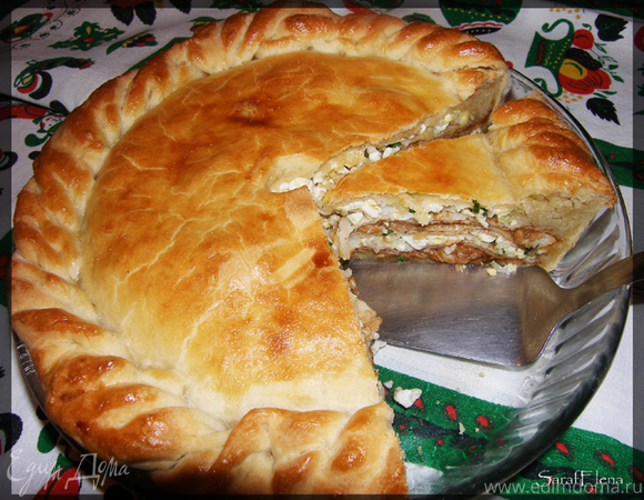 "Курник" или "Свадебный пирог" - русская традиционная кухня, ну немного с блинами!