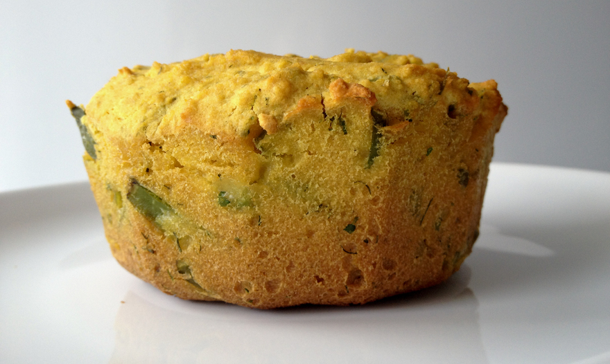 Кукурузные кексы со стручковой фасолью
