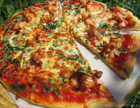 Пицца, два варианта "Красное и белое"