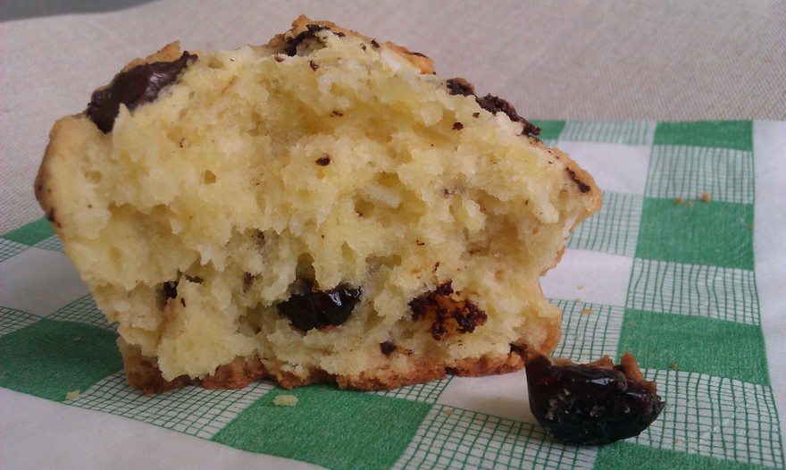 Маффины с творогом, шоколадом и вяленой клюквой