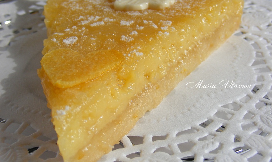 Лимонный пирог со сгущенкой