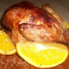 Цыпленок, фаршированный апельсинами