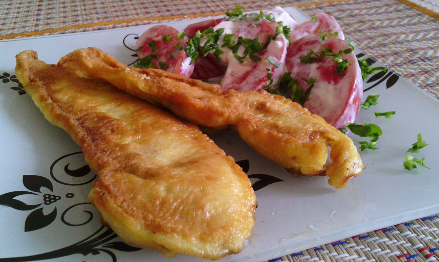 Куриная грудка в кляре (маринованная в бальзамическом уксусе)