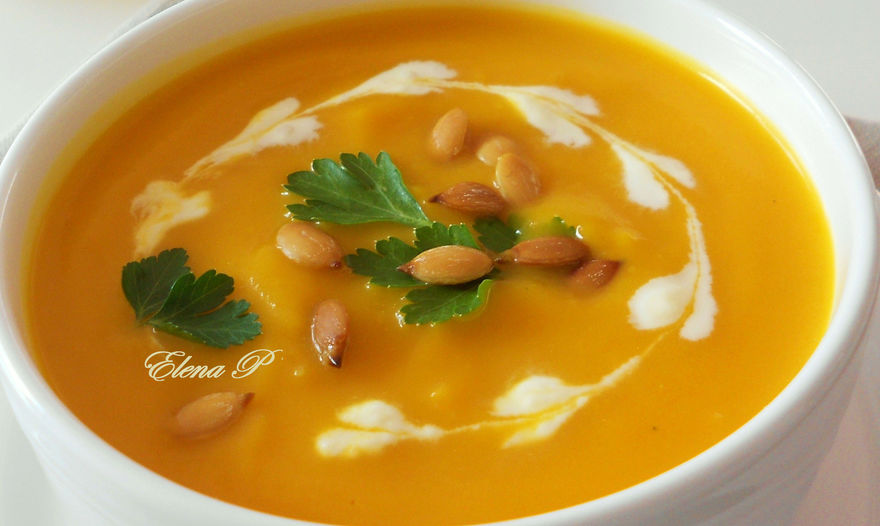 Пряный суп-пюре из тыквы