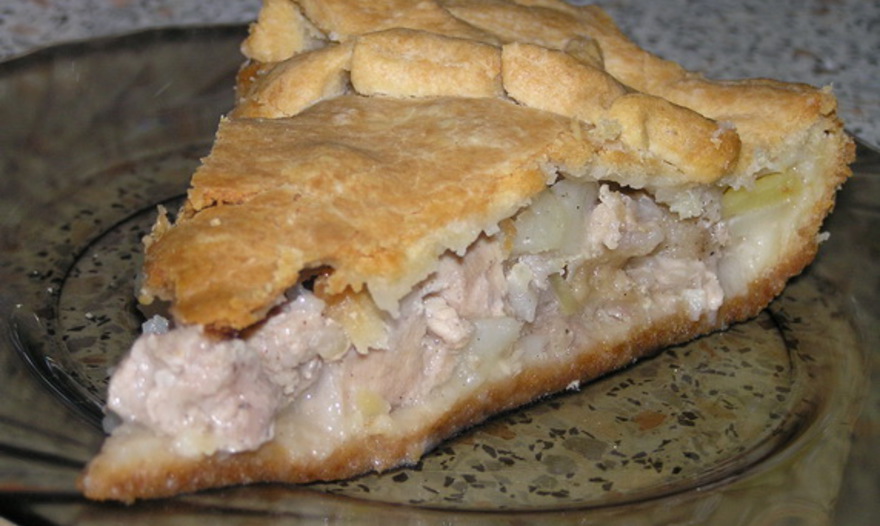 Мясной пирог с картофелем