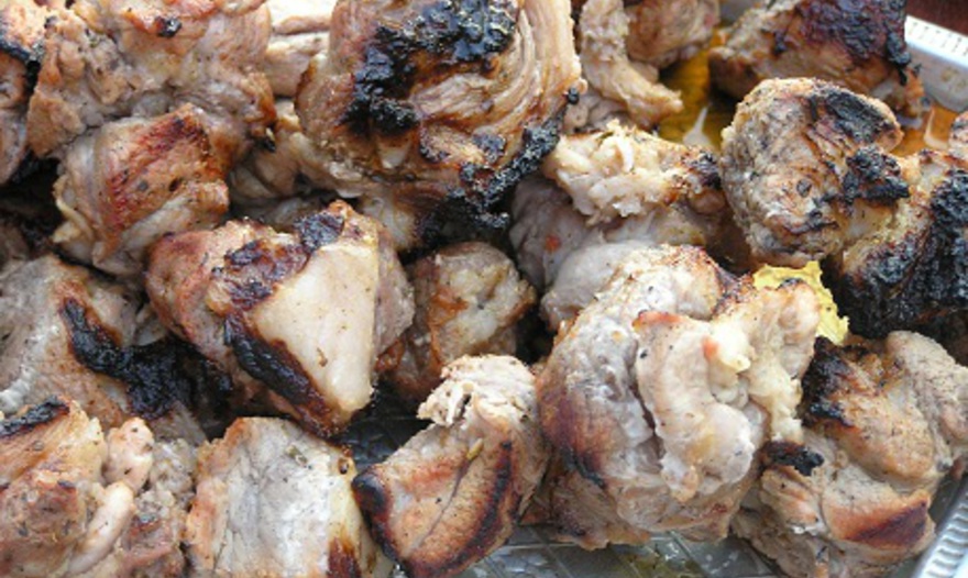 Шашлык с помидорами