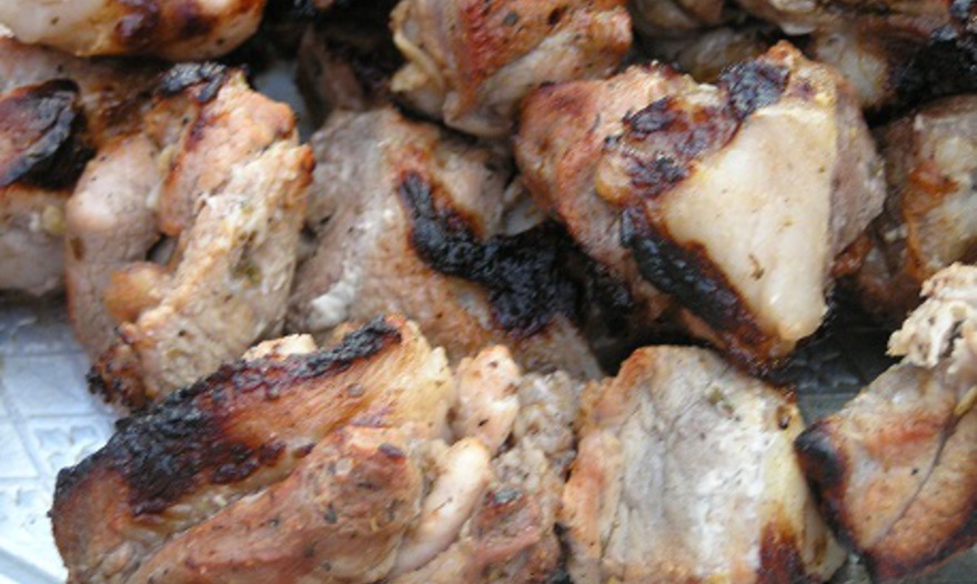 Шашлык с помидорами