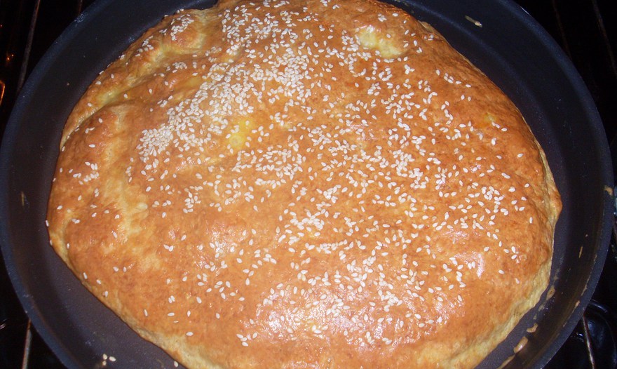 Творожно-сырная лепешка