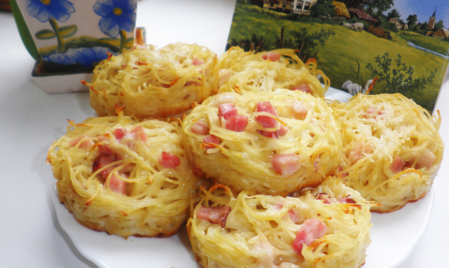 Гнездышки с беконом