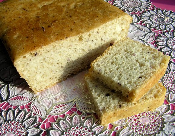 Пшеничный хлеб с базиликом (на закваске)