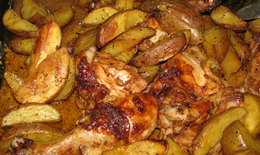Курица с картофелем