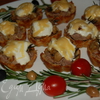 Тарталетки с говядиной, грибами, луком и сыром для Танечки (tatyana)