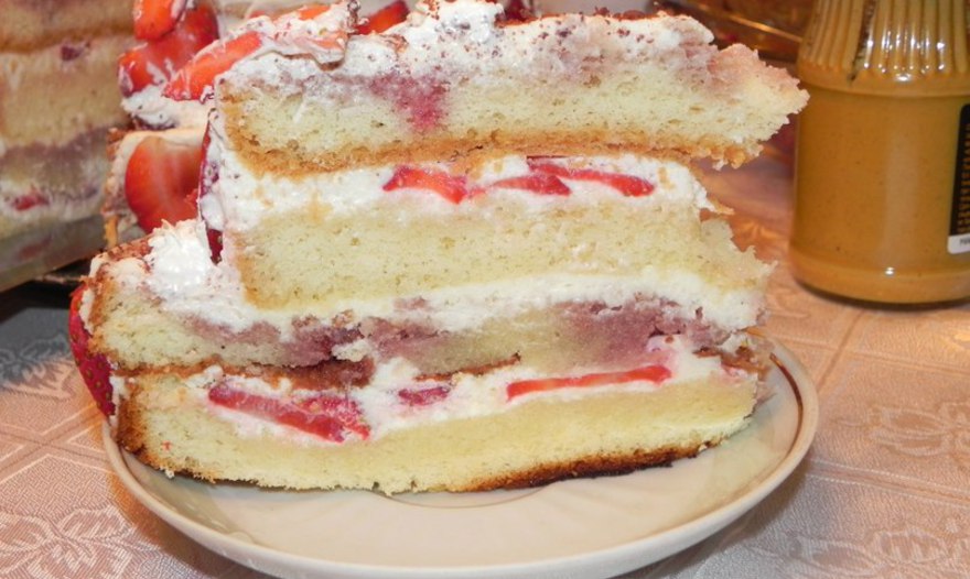 Торт с творожно-сметанным кремом