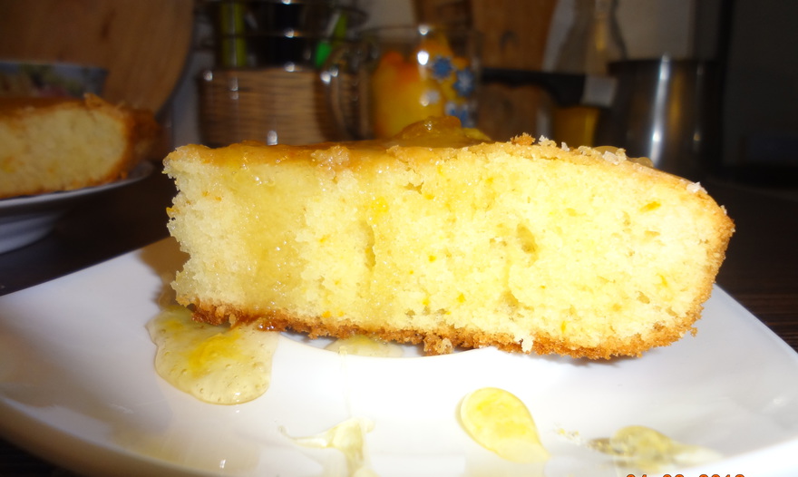 Греческий пирог "Равани" с апельсиновой глазурью