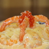 Спагетти с креветками в чесночно-сливочном соусе