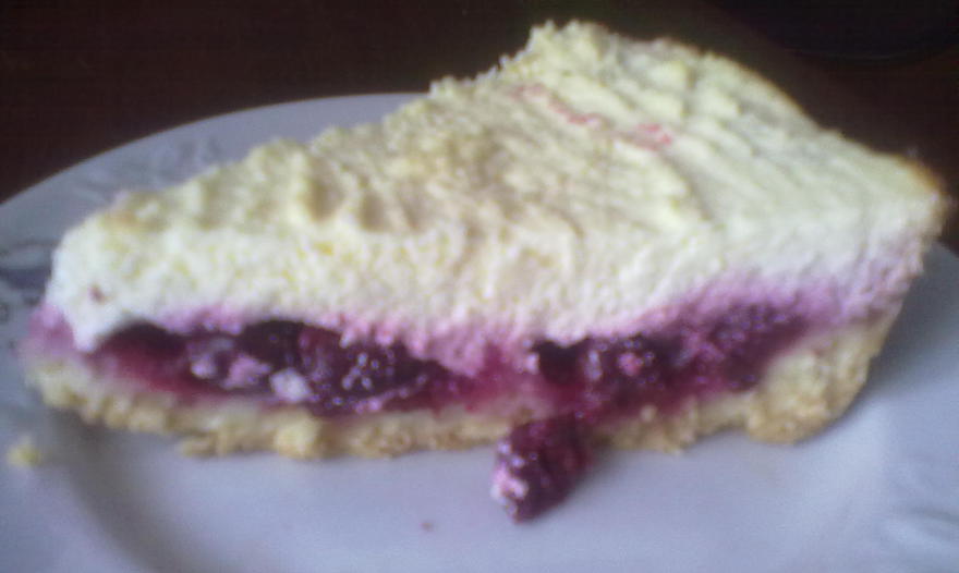 Пирог с творогом и яблоками