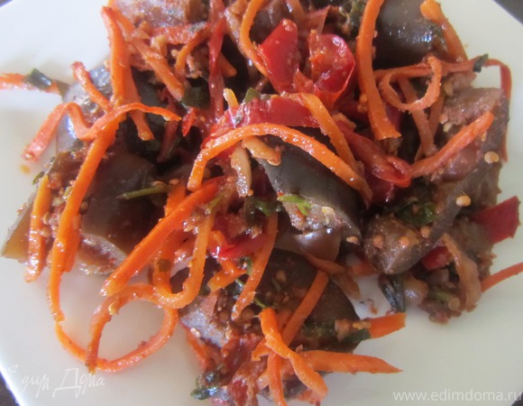 салат с корейской морковкой и баклажанами рецепт | Дзен