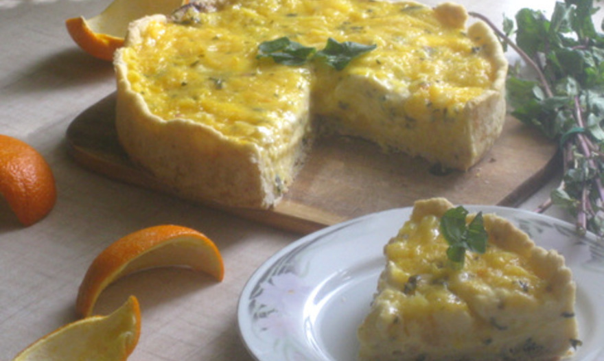 Апельсиново-мятный чизкейк "Апрель" (Orange et au fromage la menthe «Avril»)