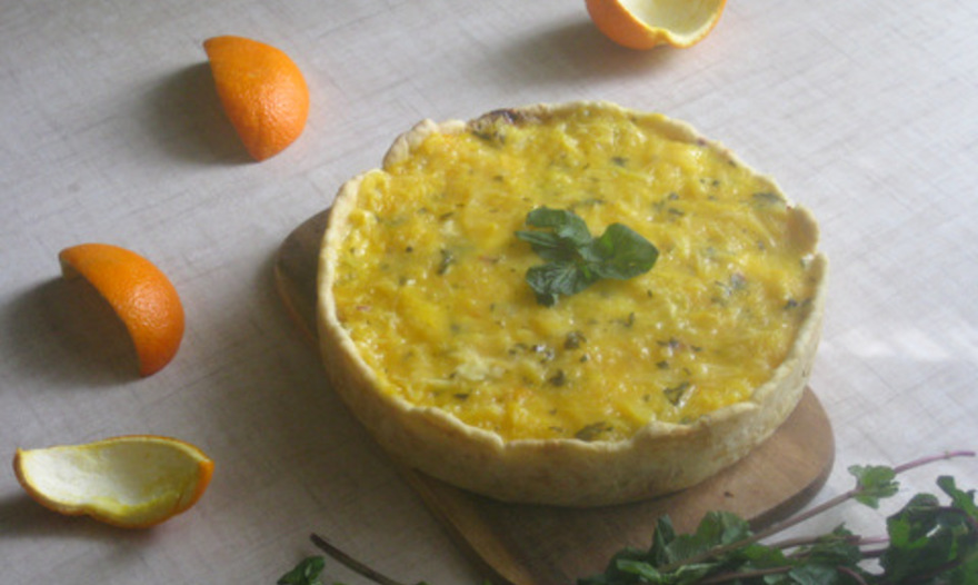 Апельсиново-мятный чизкейк "Апрель" (Orange et au fromage la menthe «Avril»)