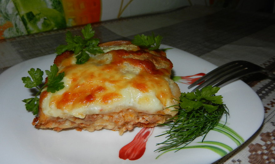 Сочная мясная лазанья