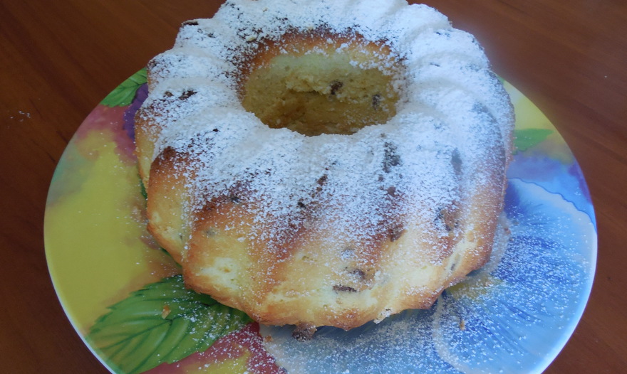 Ароматный лимонный кекс с изюмом