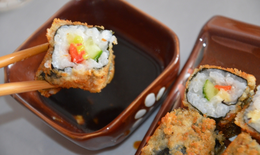 Суши-ролл "Огуречный цветок"