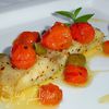 Рыба по итальянски, запеченная с томатами, оливками и каперсами