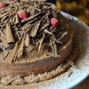 Тыквенно-шоколадный торт-купол с малиновым желе