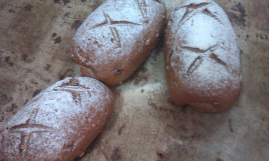 Ржано-Пшеничный хлеб с Орехом