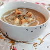 Крем-суп из шампиньонов с белыми грибами и сыром Джюгас