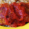 Гречневые котлетки в минутном томатном соусе с цельнозерновыми фузилли