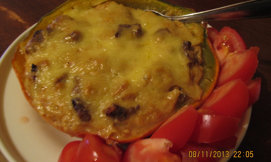 Фаршированная тыква с говядиной и сыром