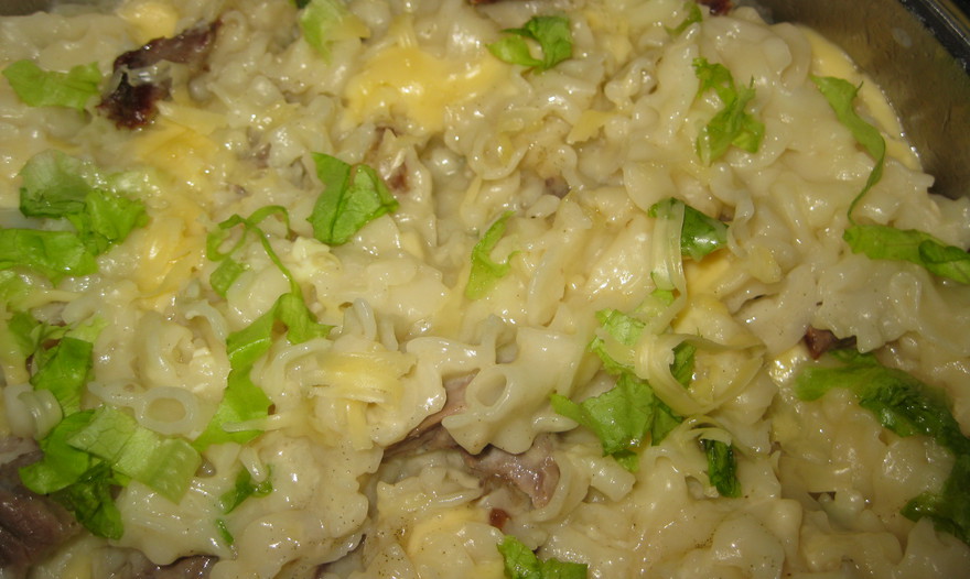Макароны с горчицей и сыром 