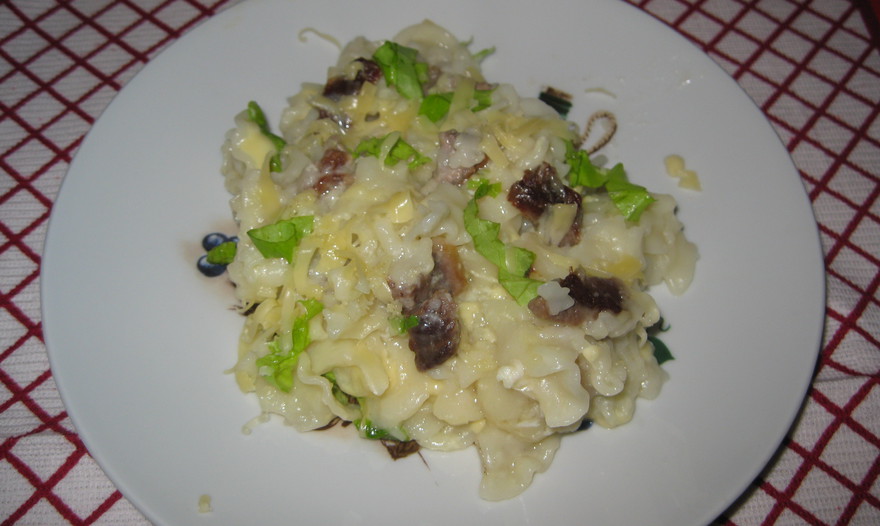 Макароны с горчицей и сыром 