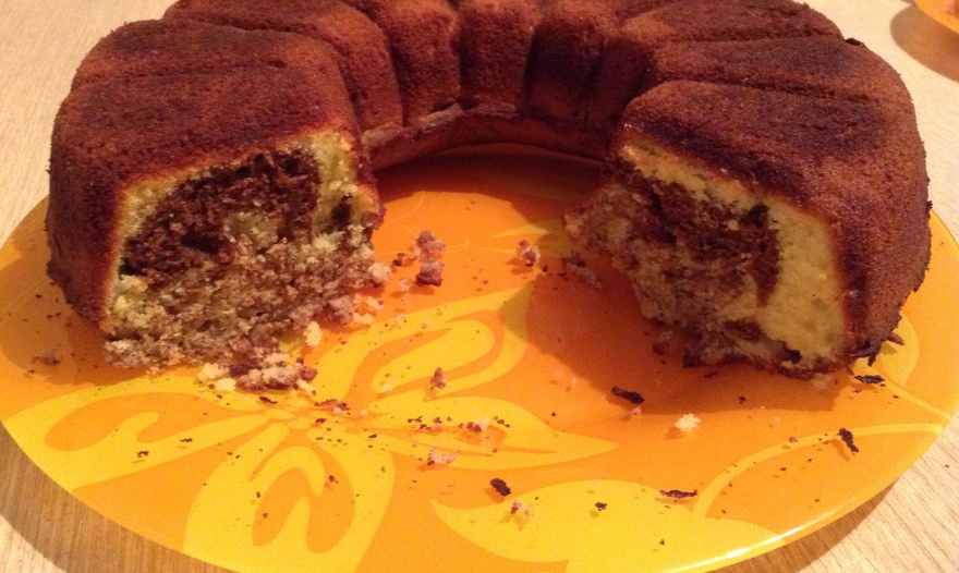 Апельсиновый кекс с тремя видами теста